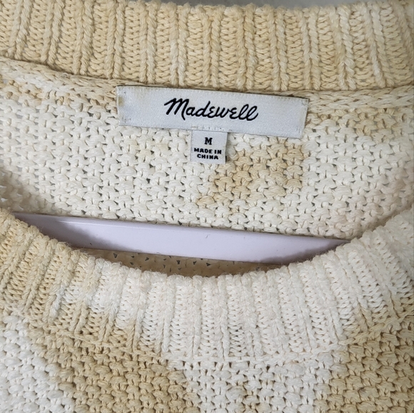 Madewell Tie Dye Westford Pullover Crop Knit Sweater Medium - Picture 5 of 6